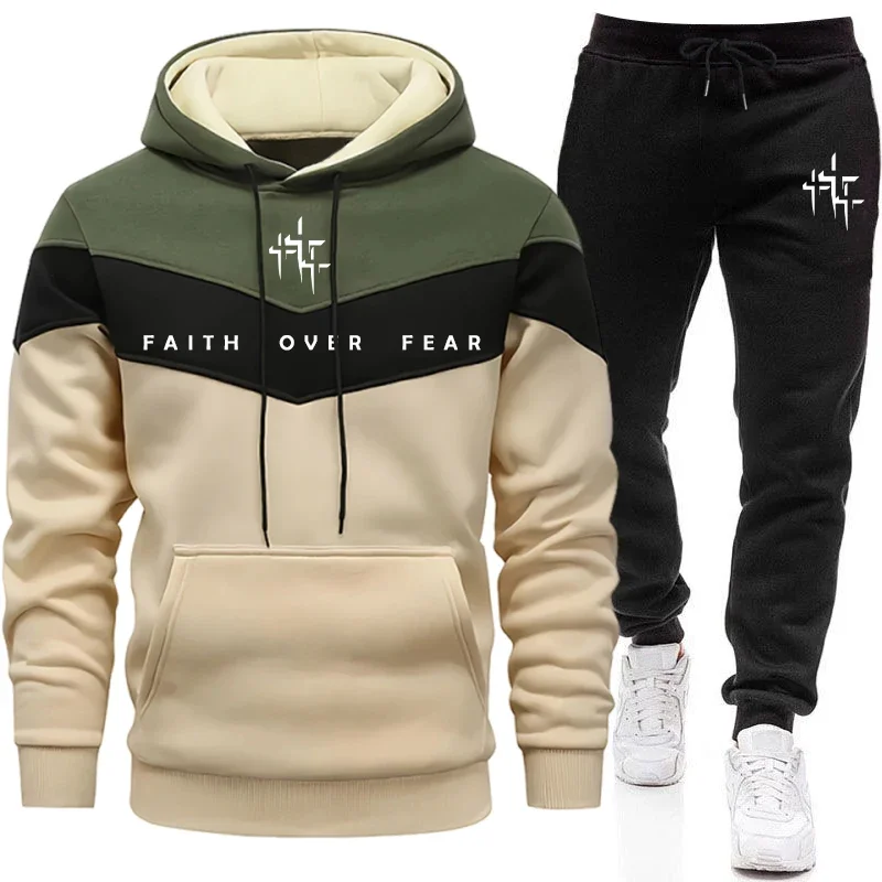 Joggers Pants - Tuta da Uomo 'Faith Over Fear'