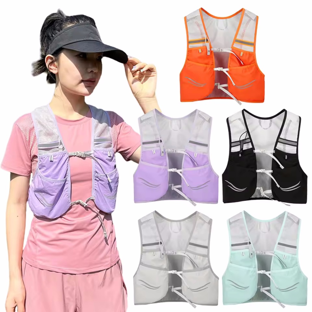 Hydration Vest - Gilet da corsa riflettente Borsa da