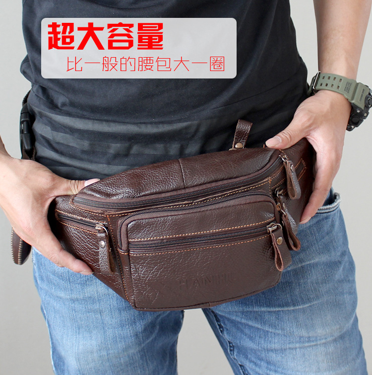 Running Belt - Marsupio in vera pelle di vacchetta