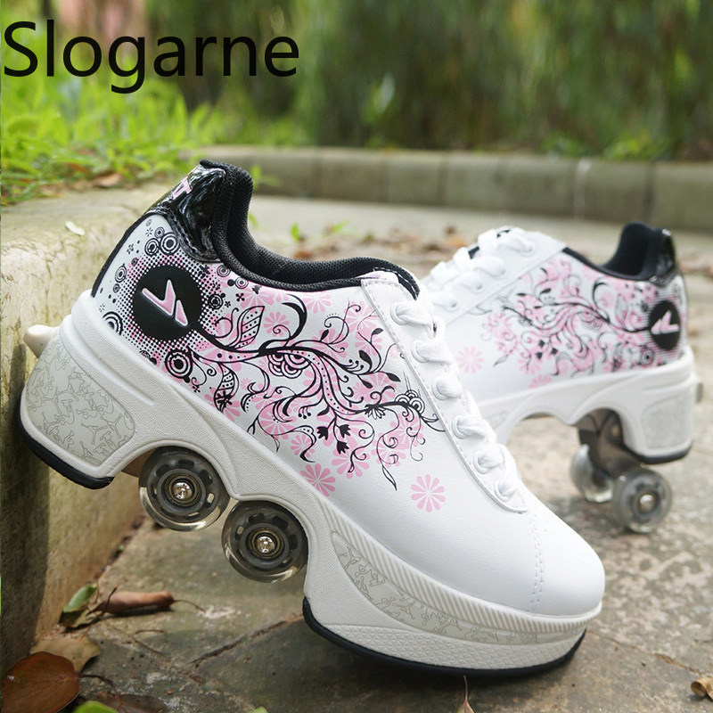 Running Shoes Women - Donne 4 Ruote Deformazione Pattini A