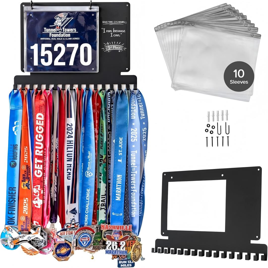 Race Bib - Espositore per Medaglie da Corsa, Porta