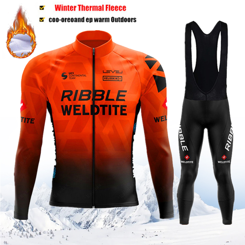 Race Bib - RIBBLE Set Maglia Ciclismo Invernale Uomo,