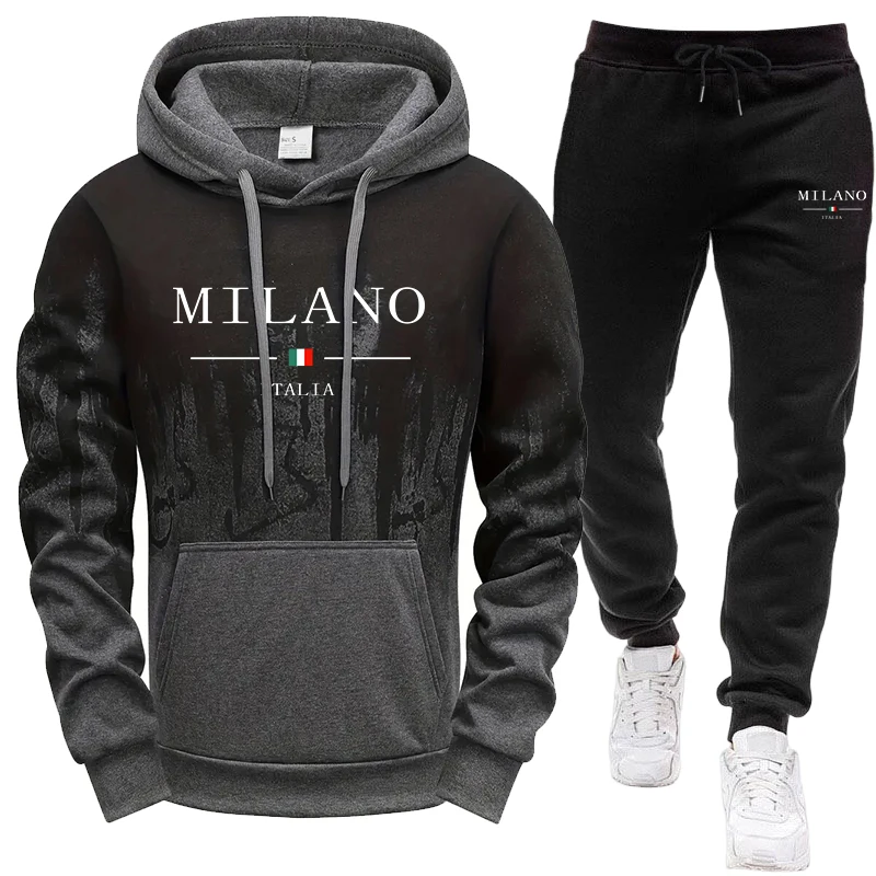 Joggers Pants - Completo da Uomo/Felpa con Cappuccio/Pantaloni Autunno