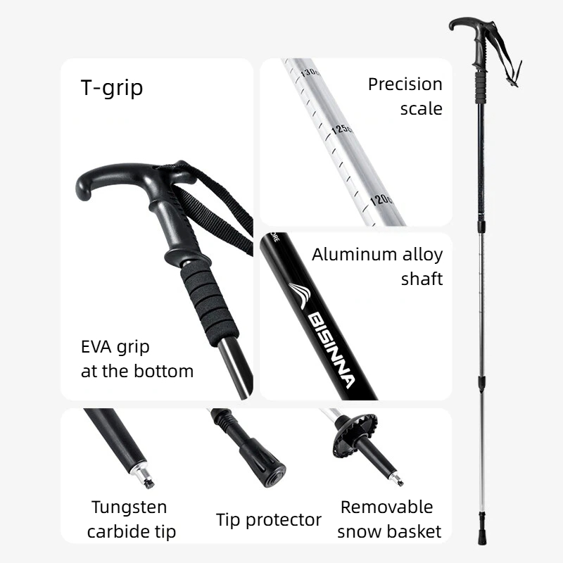 BISINNA 2 bastoni da passeggio - Trekking Pole Carbon recensione e prezzo
